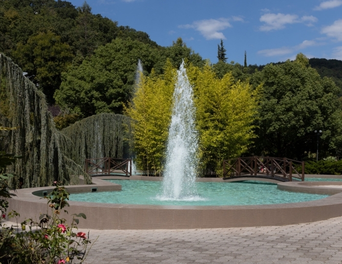 Кафе в саду - Комплекс ODISSEYA Wellness Resort / Одиссея Велнес Резорт